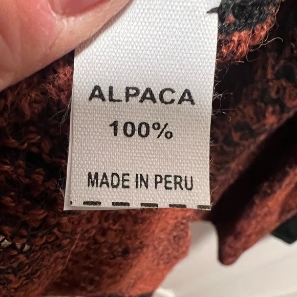 Caamano | Black Brown Open Cardigan Alpaca Sz L - Picture 3 of 7